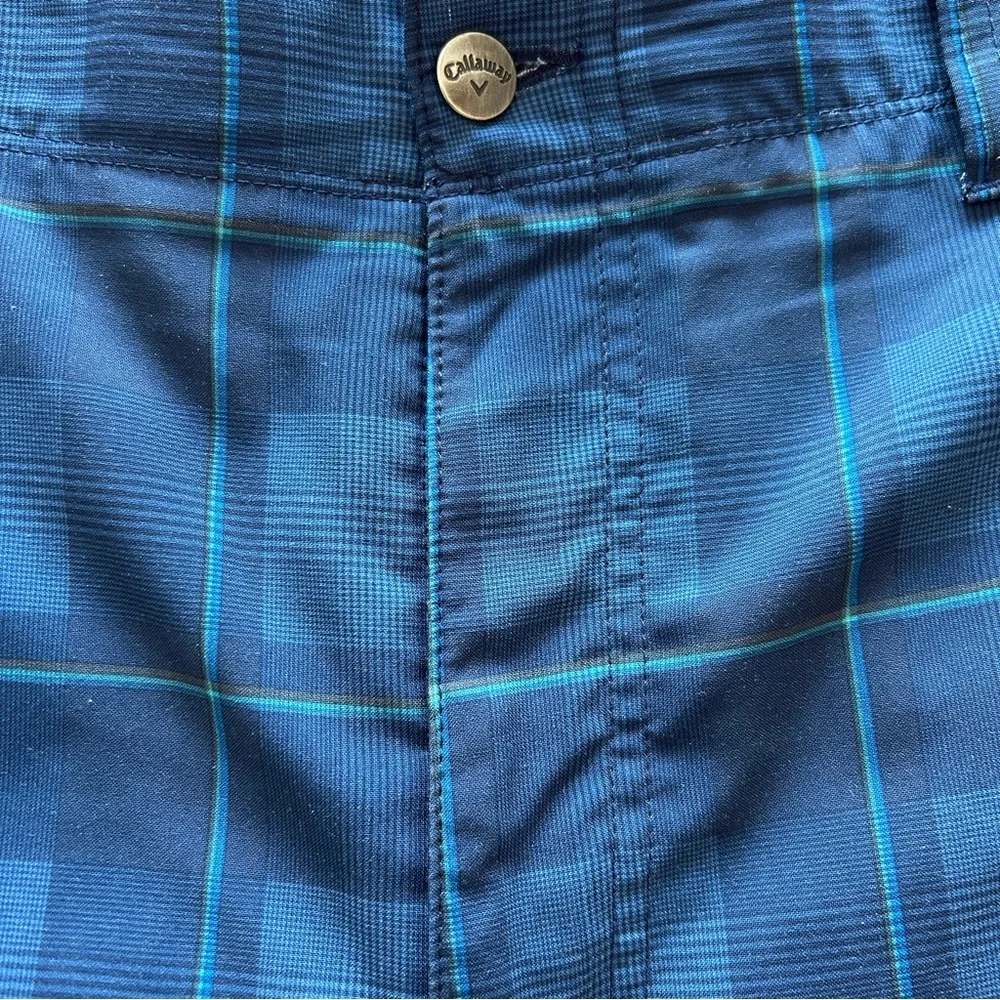 Men's Blue Plaid Shorts‎
